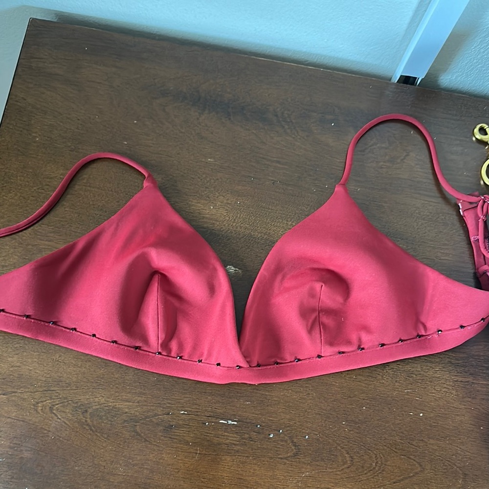 Elegant Red Women's Bikini Top